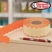 Fluorescent Orange Price Gun Labels – 26mm x 12mm Single Line (Box of 10 Rolls)