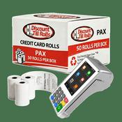 PAX A80 Thermal Credit Card Rolls | Compact Android Terminal Rolls Ireland | 50 Roll Box