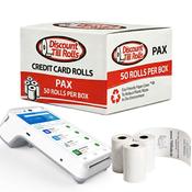 PAX A910 Thermal Paper Rolls | Android Mobile Terminal Rolls | 50 Roll Box