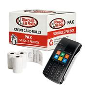 PAX D210 Receipt Rolls | Portable Card Terminal Thermal Paper | 50 Pack