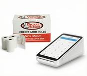 Square Terminal BPA Free Credit Card Rolls 57x35mm (50 Rolls)