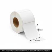Zebra Compatible Square Labels 102×102mm | 700 Per Roll | 880191-101D | Ireland