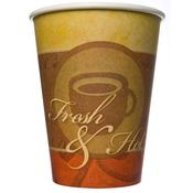 12oz Fresh &amp; Hot Single Wall Hot Cups – 1000 Pack | Use-and-Throw Coffee Cups Ireland image