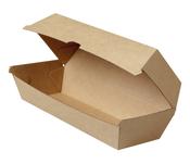 #13 Kraft Clamshell Hot Dog Box | 200 Boxes/Pack | Compostable Ireland