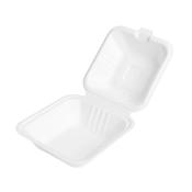 6"x6" Bagasse Burger Box | PFAS-Free Compostable Takeaway Box Ireland (4×50) image