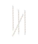 Red &amp; White Paper Straws Ireland | 3-Ply Individually Wrapped | 197mm × 6mm | 4,800 Per Case