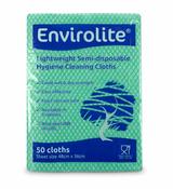 Envirolite Folded Cleaning Cloths | 10 x 50 | Bulk Cleaning Cloths Ireland - Green