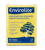 Envirolite Folded Cleaning Cloths | 10 x 50 | Bulk Cleaning Cloths Ireland - Yellow