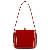 Classic Diamante Clasp Opening Patent Shoulder Bag image