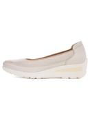 Ara | Zurich Wide H Fit Slip On Wedge Shoe in Beige | 12-50664-05