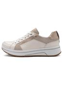 Ara | Wide H Fit Sappora Lace &amp; Zip Trainers in Cream | 12-27512 09