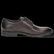 Sioux | Wide H Fit Smooth Calf Leather Shoe in Dark Brown | 11742 image