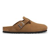 Birkenstock | Boston Suede Leather Clogs in Dark Tea | 1032795