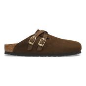 Birkenstock | Blair Suede Leather Clogs with Crossover Straps in Carafe Brown | 1032983 image