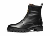 Ara | Tulsa Black Leather Ankle Boots with Side Zip, Leopard Tongue and Front Zip Design | 12-29520-01 image