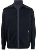 Paul&amp;Shark 13311201 050 | Full Zip Wool Hybrid Knit in Navy