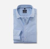 Olymp | Modern Regular Fit Fine Cotton Fabric Blue Bengal Stripe Shirt | 1358 74 11 image