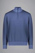 Paul&amp;Shark | Cool Touch Wool 1/2 Zip Knit with Water Repellent Fabric in Vintage Indigo | 15311108 635