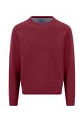 Fynch Hatton | Superfine 3 Ply Cotton Crew Knit in Brick Red | 1614 210 346 image