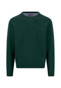 Fynch Hatton | Superfine 3 Ply Cotton Crew Knit in Green | 1614 210 673 image