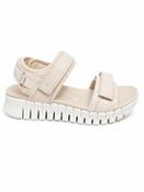Ecco | Double Strap Velcro Leather Sandals in Limestone | 213103 01378 image