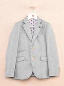 One Varones | Boys Green Blazer with Subtle Check Detailing | 10-04101 74