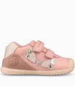 Biomecanics | Pink Girls Velcro Shoe with Pink Hearts | 261104 B193 image