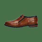 Bugatti | Slip On Formal Shoe in Cognac Brown with Punched Upper Detailing | 311 aes60 4100 6300 image