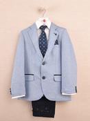 One Varones | Boys Jacket in Blue with Navy Trim Pockets &amp; Navy Buttons | 10-04070 70