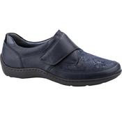 Waldläufer | Wide H Fit Velcro Stretch Shoes in Navy | Henni Ocean image