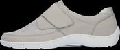 Waldläufer | Wide H Fit Stretch Velcro Shoe in Stone with Silver Heel | 496H31 070