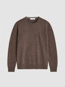 Wool &amp; Cashmere Blend Crew Knit in Brown Melange | 55167 19690 184 image