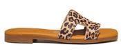 Oh My Sandals | Slip On Flat Sandals in Leopard Print | 5580 image