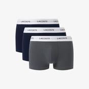 Lacoste | 3 Pack Stretch Cotton Trunks in Navy &amp; Grey | 5H5150 RE3 image