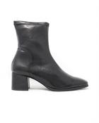 Miss Elastic | Slip On Stretch Ankle Boots with Block Heel in Black Leather | 75311 05 Wow image