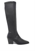 Miss Elastic | Slip On Stretch Knee High Boots in Black Leather | 78150 05 West Str Negro image