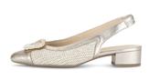 Gabor | Low Block Heel Slingback Shoe in Metallic Gold | 81.526.42 image