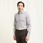 Olymp Signature | Fine Textured Premium Cotton Brown Shirt in Tailored Fit | 8508 84 28 image