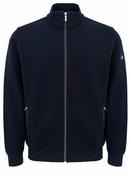 Bugatti | Textured Cotton Full Zip Cardigan in Navy | 8750 15175e 390
