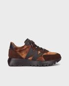 Wonders | Rust &amp; Brown Two Tone Trainers with Elastic Lace &amp; Black Contrast | A-24111 Maron Negro image