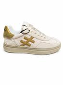 Another Trend | Platform Trainers in Beige with Gold Contrast | A035