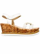 Ara | Wedge Velcro Sandals in White | 12 51102 image
