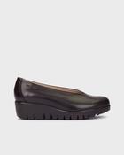 Wonders | Slip On Wedge Leather Pumps in Black | C-33100 Negro image