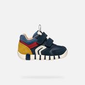 Geox | Lupidoo Boys Velcro Shoes in Navy &amp; Red | B3555D image