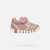 Geox | Lupidoo Girls Velcro Trainers in Rose Pink with Stars | B5658B image