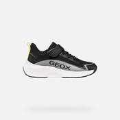 Geox | Water Resistant Black &amp; Grey Boys Trainers | J663KA image