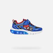 Geox | Spiderman Boys Trainers in Royal Blue with Lights | J66LBK image