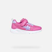 Geox | Girls Velcro Shoe in Pink &amp; Lilac with Star Design | J55FWA image