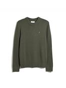 Farah | Shepard Cotton Crew Knit in Rosemary Green | F4GFG000 300 image