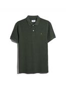 Farah | Cunningham Polo Shirt in Rosemary Green Marl | F4KFG014 315 image